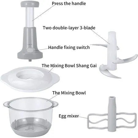 Stainless Steel 2L Hand Push Chopper