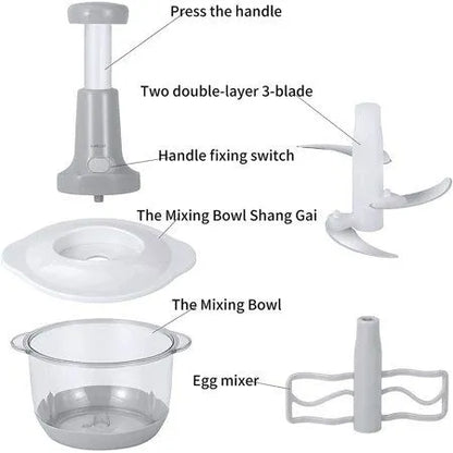 Stainless Steel 2L Hand Push Chopper