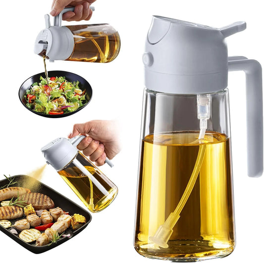 2-in-1 Oil Spray Bottle & Dispenser – 500ml