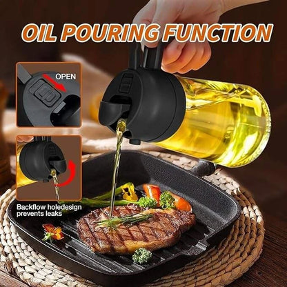 2-in-1 Oil Spray Bottle & Dispenser – 500ml
