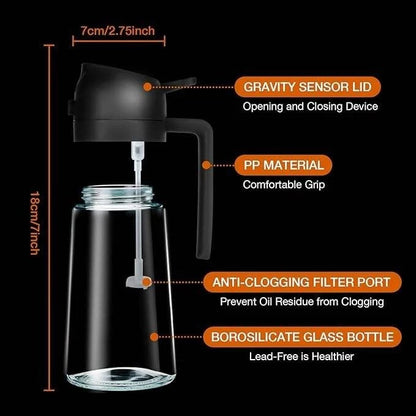 2-in-1 Oil Spray Bottle & Dispenser – 500ml