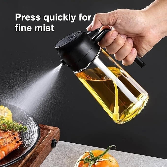 2-in-1 Oil Spray Bottle & Dispenser – 500ml