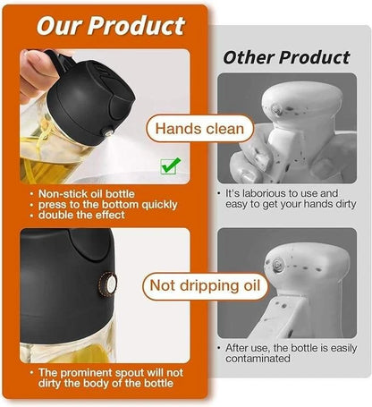 2-in-1 Oil Spray Bottle & Dispenser – 500ml